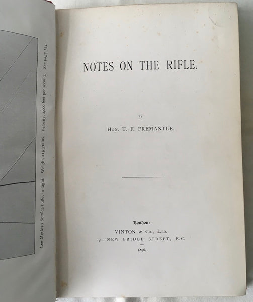 T F Fremantle - Notes on the Rifle - UK 1st Publishers Half Leather 1896