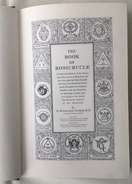 R Swinburne Clymer - The Book of Rosicruciae - 3 Volumes US 1sts 1946-49