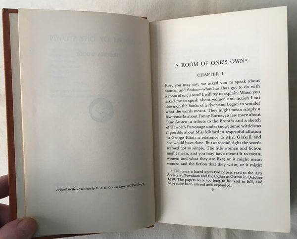 Virginia Woolf - A Room of One's Own UK 1st DJ 1929